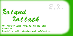 roland kollath business card